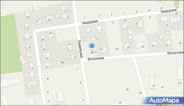 Stare Kupiski, Brzozowa, 24, mapa Stare Kupiski