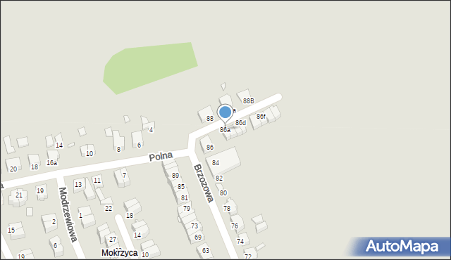 Stargard, Brzozowa, 86a, mapa Stargard