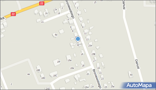 Starogard Gdański, Broniewskiego Władysława, 12, mapa Starogard Gdański