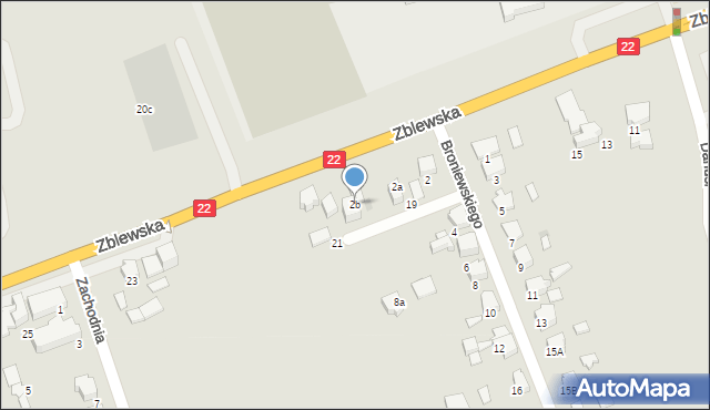 Starogard Gdański, Broniewskiego Władysława, 2b, mapa Starogard Gdański