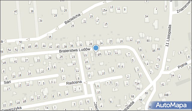 Stary Sącz, Braterstwa Ludów, 19, mapa Stary Sącz