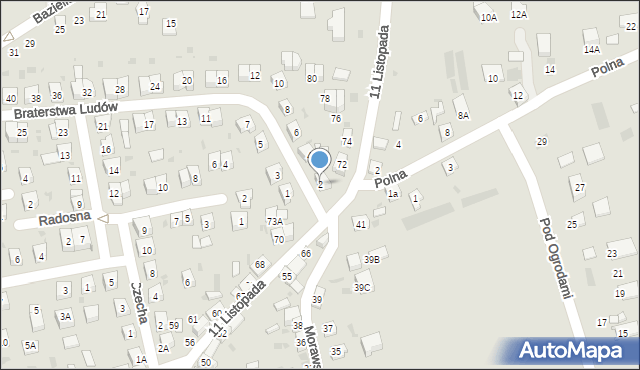 Stary Sącz, Braterstwa Ludów, 2, mapa Stary Sącz