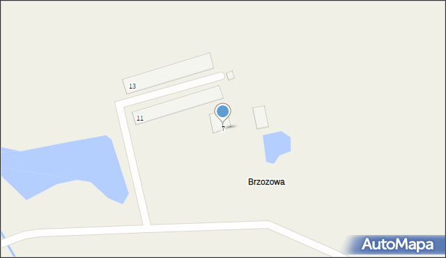 Steblów, Brzozowa, 7, mapa Steblów