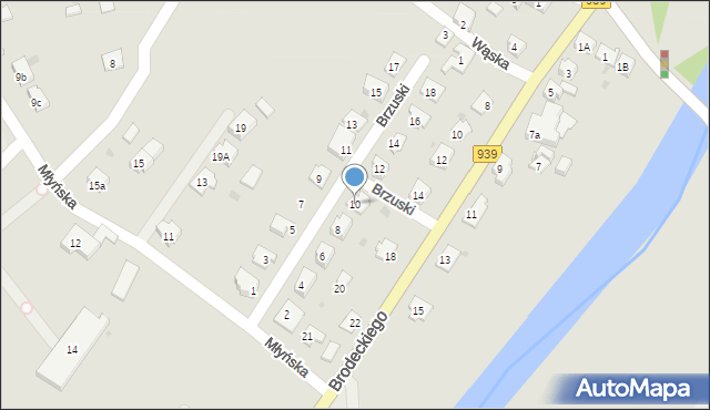 Strumień, Brzuski J., ks., 10, mapa Strumień