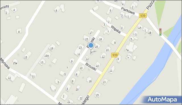 Strumień, Brzuski J., ks., 14, mapa Strumień