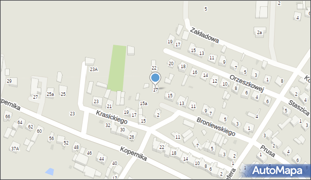 Stryków, Broniewskiego Władysława, 17, mapa Stryków