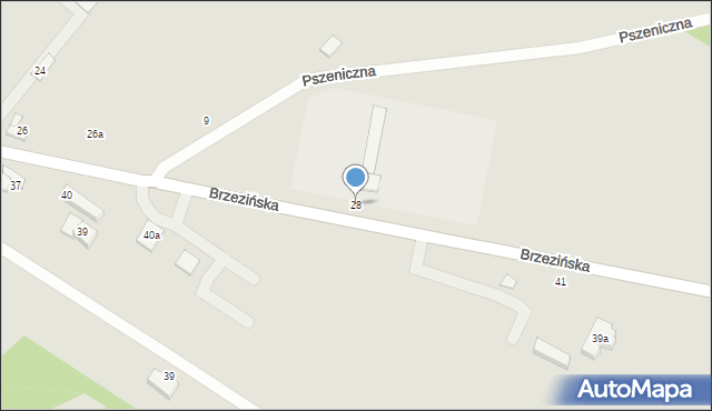 Stryków, Brzezińska, 28, mapa Stryków