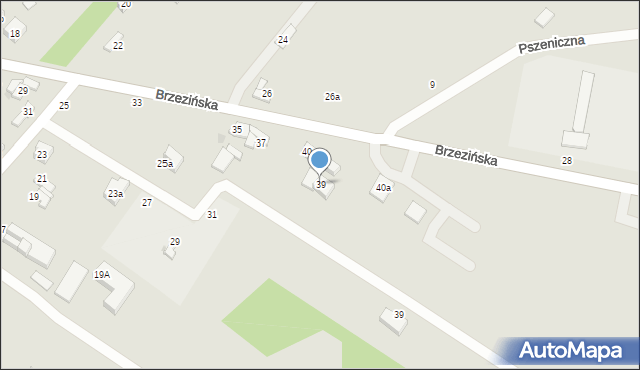 Stryków, Brzezińska, 39, mapa Stryków