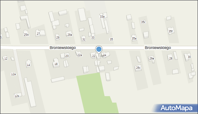 Strzałków, Broniewskiego, 24a, mapa Strzałków