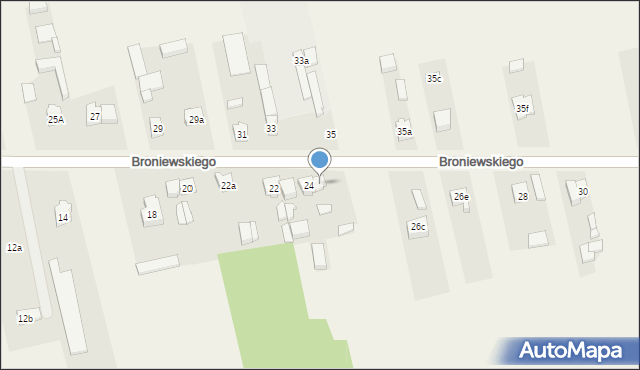 Strzałków, Broniewskiego, 26, mapa Strzałków