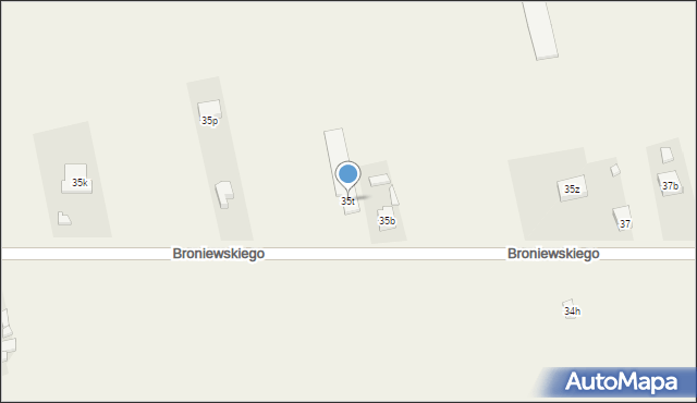 Strzałków, Broniewskiego, 35t, mapa Strzałków