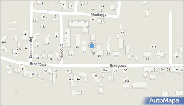 Strzelin, Brzegowa, 47a, mapa Strzelin