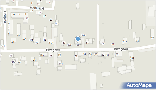 Strzelin, Brzegowa, 55, mapa Strzelin