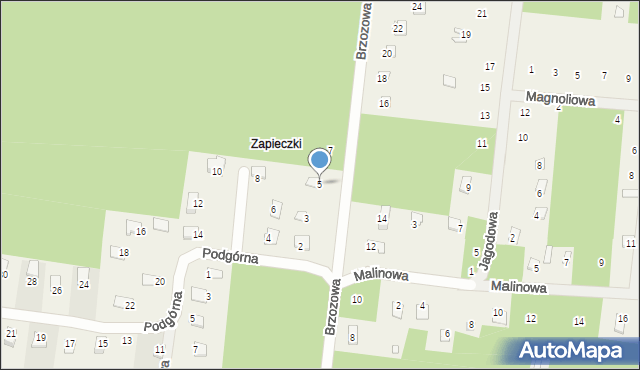 Studzianki, Brzozowa, 5, mapa Studzianki