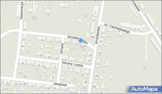 Sulmierzyce, Broniewskiego Władysława, 3, mapa Sulmierzyce