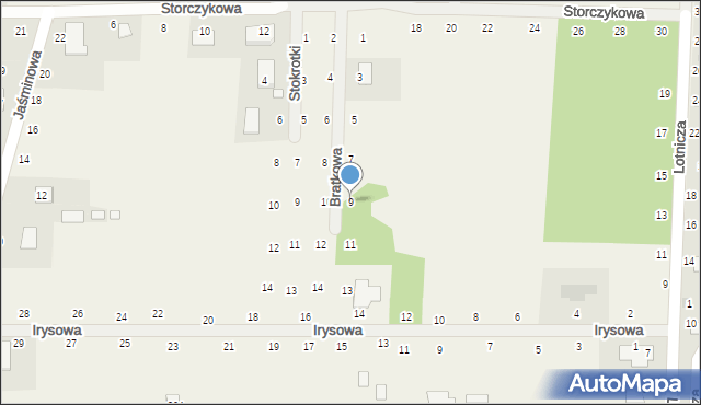 Suszno, Bratkowa, 9, mapa Suszno