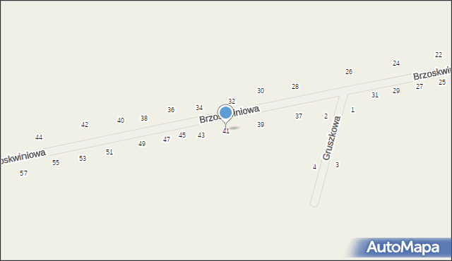 Suszno, Brzoskwiniowa, 41, mapa Suszno