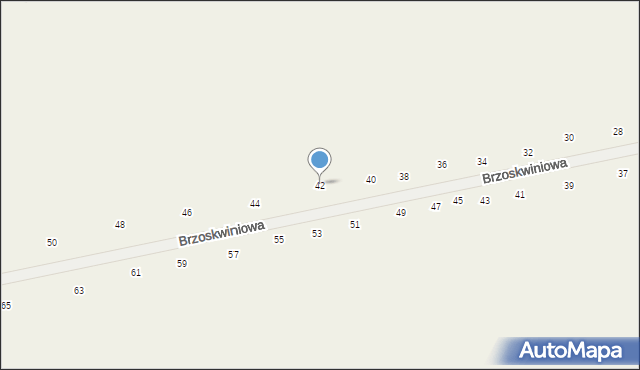 Suszno, Brzoskwiniowa, 42, mapa Suszno