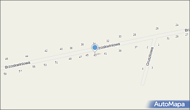 Suszno, Brzoskwiniowa, 43, mapa Suszno