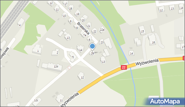 Swarożyn, Braterska, 24, mapa Swarożyn