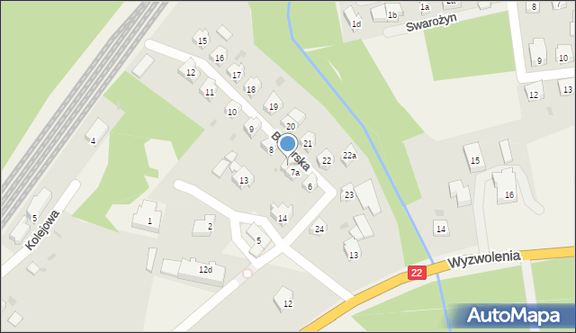 Swarożyn, Braterska, 7b, mapa Swarożyn