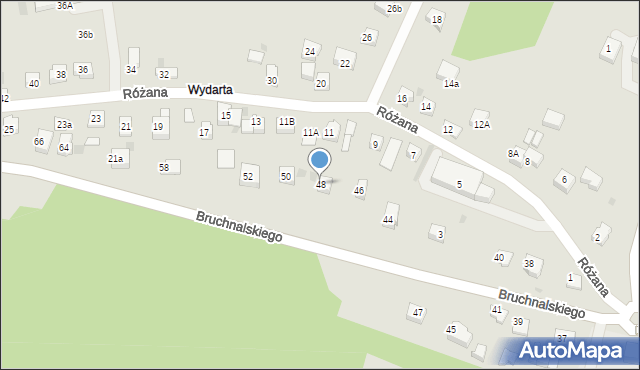 Świątniki Górne, Bruchnalskiego Kazimierza, 48, mapa Świątniki Górne