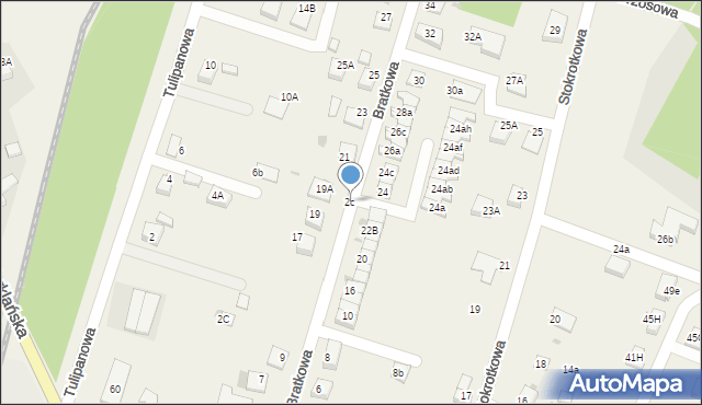 Świerklany, Bratkowa, 2c, mapa Świerklany