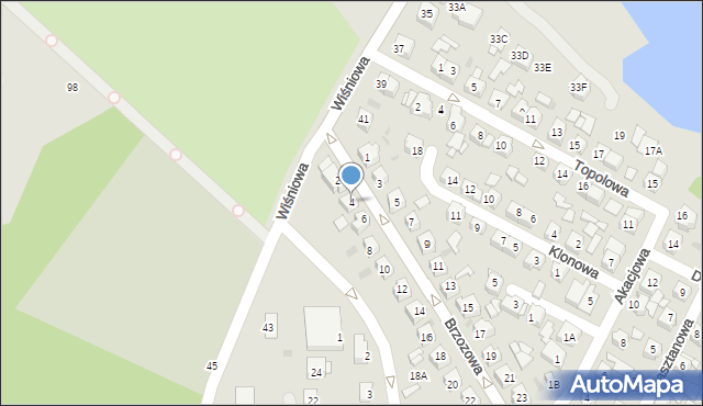 Świętochłowice, Brzozowa, 4, mapa Świętochłowice