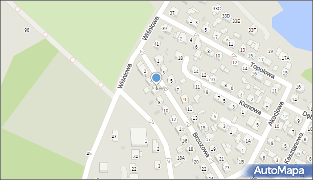 Świętochłowice, Brzozowa, 6, mapa Świętochłowice