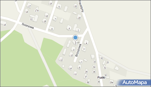 Świnice Warckie, Brzozowa, 2, mapa Świnice Warckie