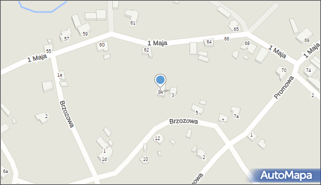 Świnoujście, Brzozowa, 3A, mapa Świnoujście