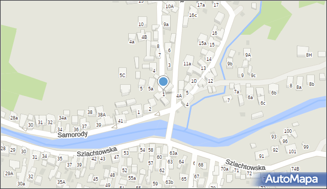 Szczawnica, Brzeg, 1, mapa Szczawnica