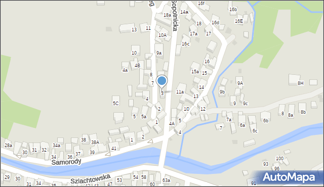 Szczawnica, Brzeg, 3, mapa Szczawnica