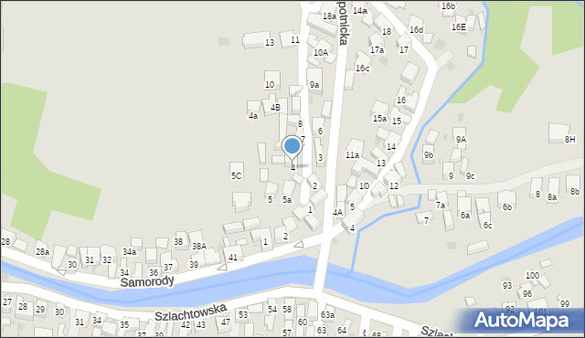 Szczawnica, Brzeg, 4, mapa Szczawnica