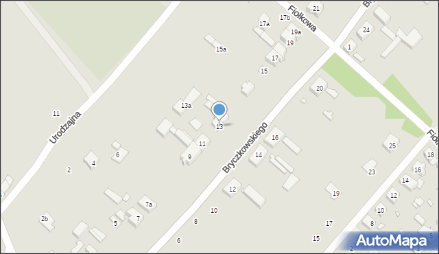 Szczecin, Bryczkowskiego Mieczysława, ks. kan., 13, mapa Szczecina