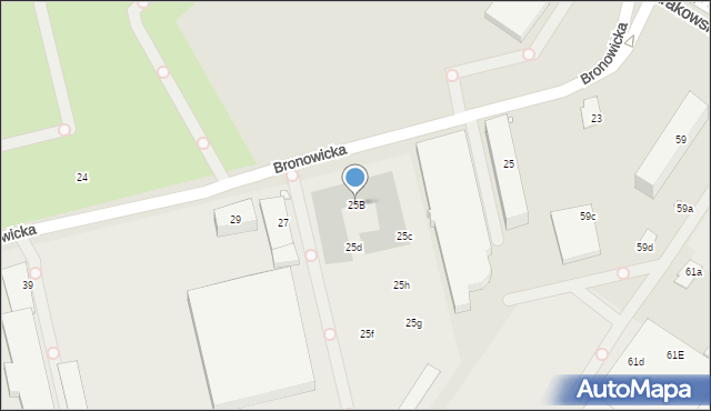 Szczecin, Bronowicka, 25B, mapa Szczecina