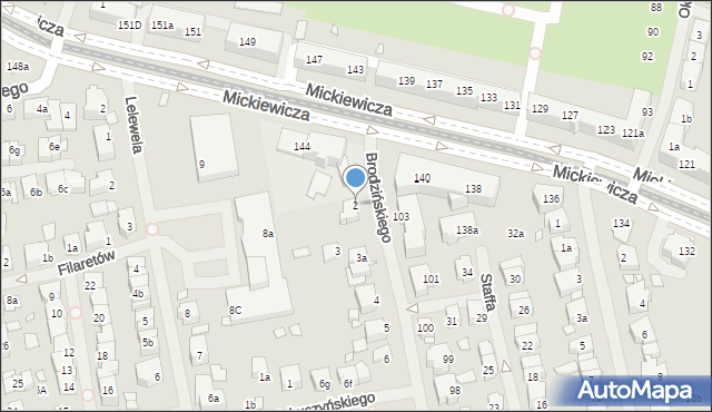 Szczecin, Brodzińskiego Kazimierza, 2, mapa Szczecina