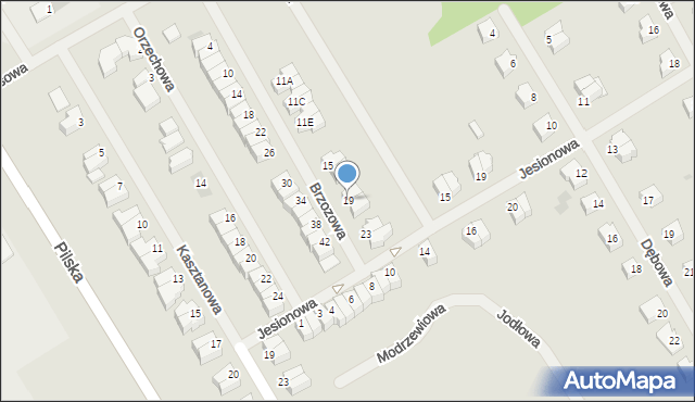 Szczecinek, Brzozowa, 19, mapa Szczecinek