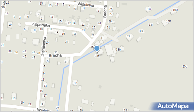 Szczucin, Bracha Mariana, ks., 33a, mapa Szczucin