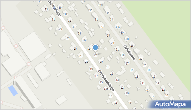 Szczytno, Broniewskiego Władysława, 22, mapa Szczytno
