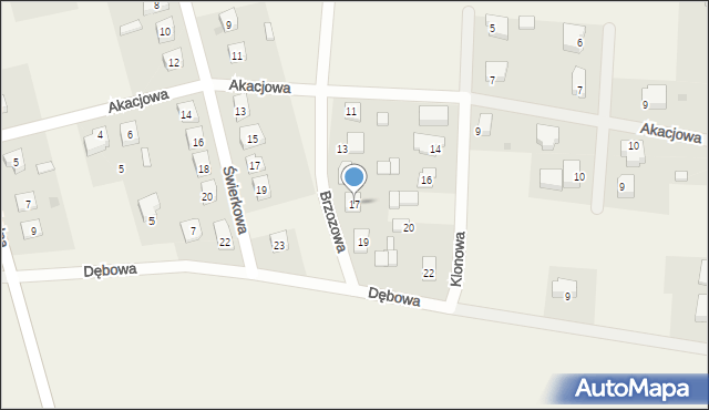 Szydłowo, Brzozowa, 17, mapa Szydłowo