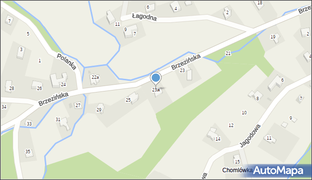 Targanice, Brzezińska, 23a, mapa Targanice