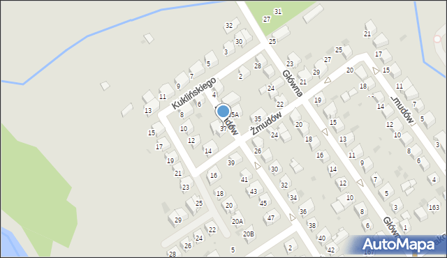 Tarnów, Braci Żmudów, 37, mapa Tarnów