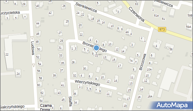 Tarnów, Broniewskiego Władysława, 11, mapa Tarnów