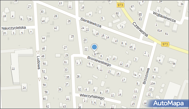 Tarnów, Broniewskiego Władysława, 4, mapa Tarnów
