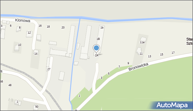 Tenczynek, Bronowicka, 1A, mapa Tenczynek