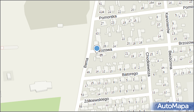 Tomaszów Mazowiecki, Brzozowa, 27, mapa Tomaszów Mazowiecki