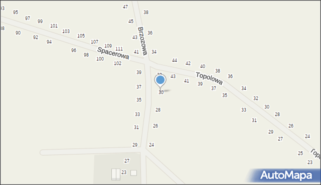 Tomaszowice, Brzozowa, 30, mapa Tomaszowice