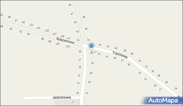 Tomaszowice, Brzozowa, 32, mapa Tomaszowice