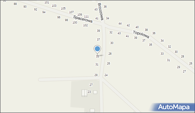 Tomaszowice, Brzozowa, 33, mapa Tomaszowice